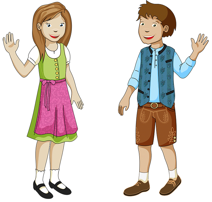 Lukas und Lara in österreichischer Tracht